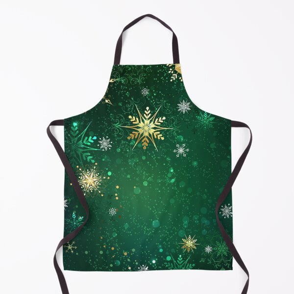 Item preview, Gold Snowflakes on a Green Background designed and sold by Blackmoon9.
