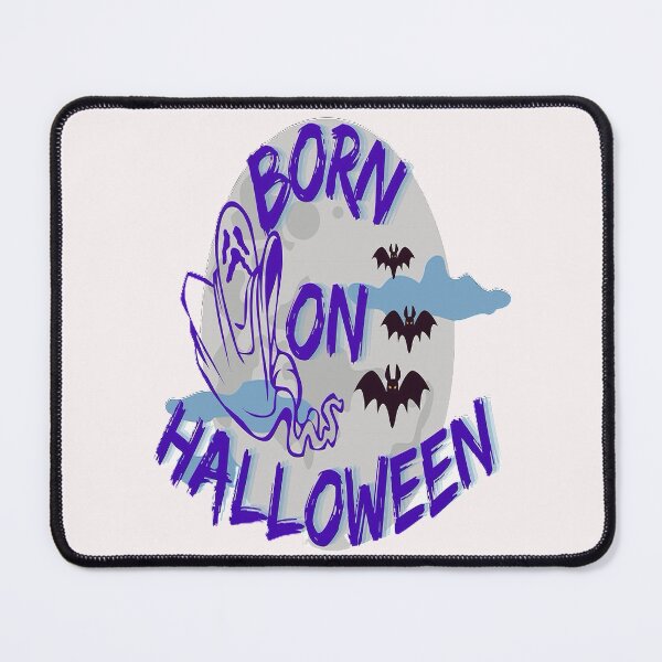 Item preview, Born on Halloween Lettering Spooky Halloween kawaii fun design, Vintage Halloween, Kawaii Carved Pumpkin Vibes,Witches Brew And All Things Halloween designed and sold by Adri Barnard.