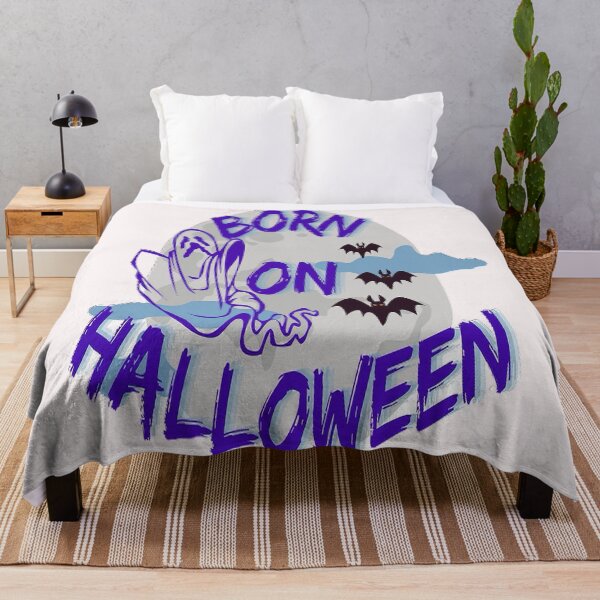 Item preview, Born on Halloween Lettering Spooky Halloween kawaii fun design, Vintage Halloween, Kawaii Carved Pumpkin Vibes,Witches Brew And All Things Halloween designed and sold by Adri Barnard.