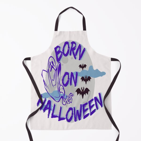 Item preview, Born on Halloween Lettering Spooky Halloween kawaii fun design, Vintage Halloween, Kawaii Carved Pumpkin Vibes,Witches Brew And All Things Halloween designed and sold by Adri Barnard.