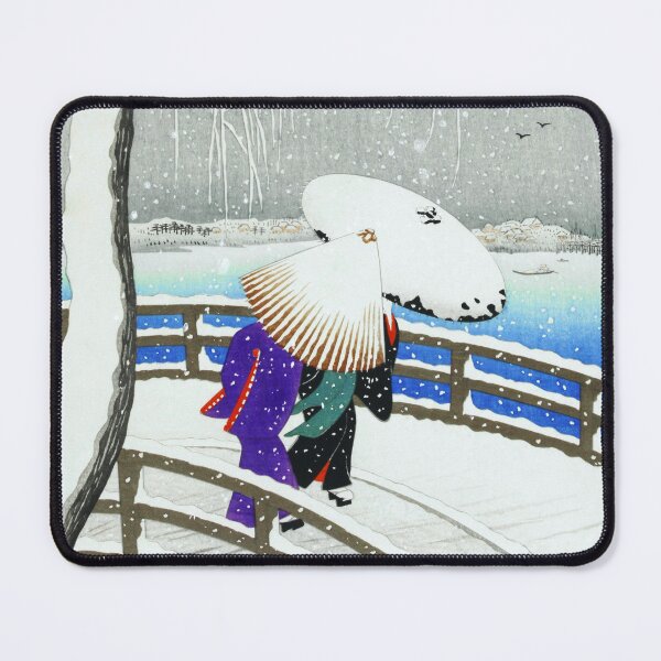 Item preview, HD Snow on Willow Bridge by Ohara Koson designed and sold by ramazis.