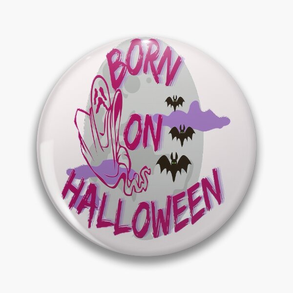 Item preview, Born on Halloween Lettering Spooky Halloween kawaii fun design, nr 2,  Vintage Halloween, Kawaii Carved Pumpkin Vibes,Witches Brew And All Things Halloween designed and sold by Adri Barnard.