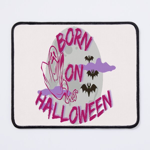 Item preview, Born on Halloween Lettering Spooky Halloween kawaii fun design, nr 2,  Vintage Halloween, Kawaii Carved Pumpkin Vibes,Witches Brew And All Things Halloween designed and sold by Adri Barnard.