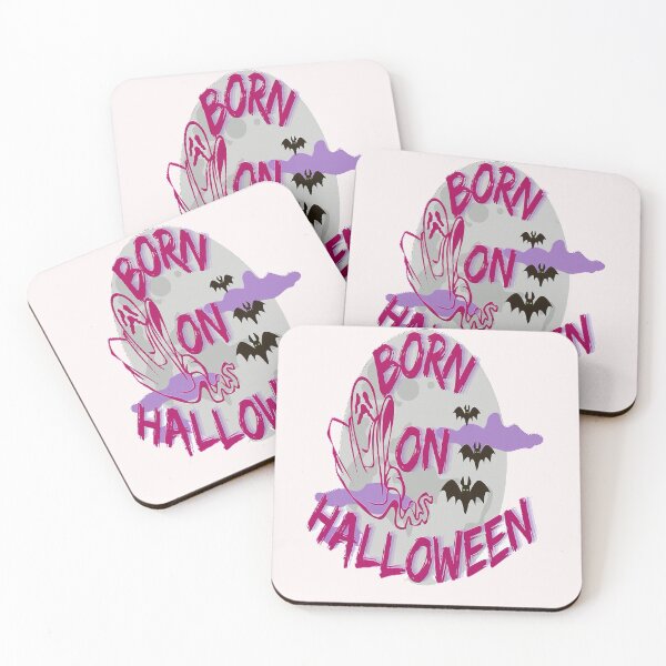 Item preview, Born on Halloween Lettering Spooky Halloween kawaii fun design, nr 2,  Vintage Halloween, Kawaii Carved Pumpkin Vibes,Witches Brew And All Things Halloween designed and sold by Adri Barnard.