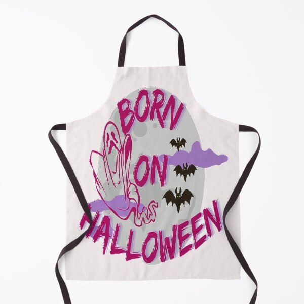 Item preview, Born on Halloween Lettering Spooky Halloween kawaii fun design, nr 2,  Vintage Halloween, Kawaii Carved Pumpkin Vibes,Witches Brew And All Things Halloween designed and sold by Adri Barnard.