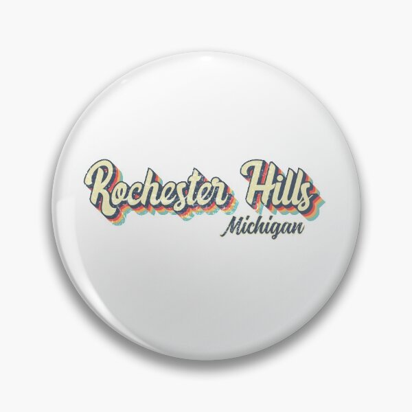 Item preview, Rochester Hills City Michigan Retro Vintage 70s rainbow designed and sold by Teelogic.