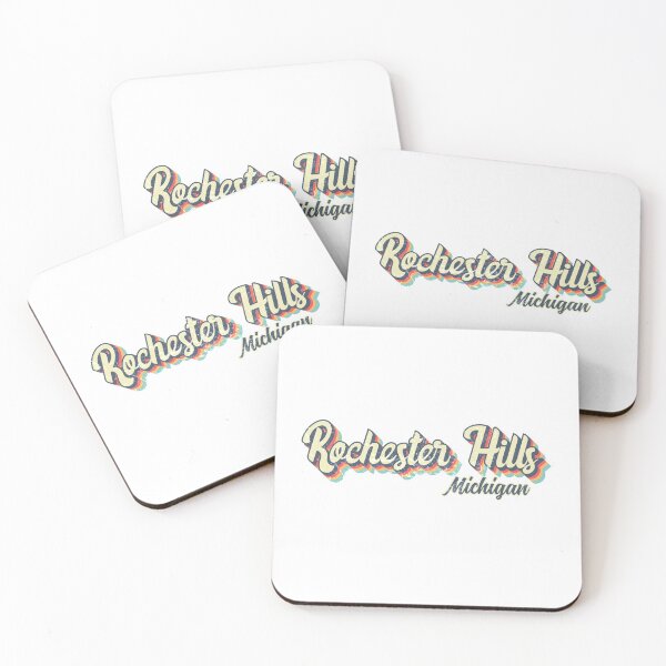Item preview, Rochester Hills City Michigan Retro Vintage 70s rainbow designed and sold by Teelogic.
