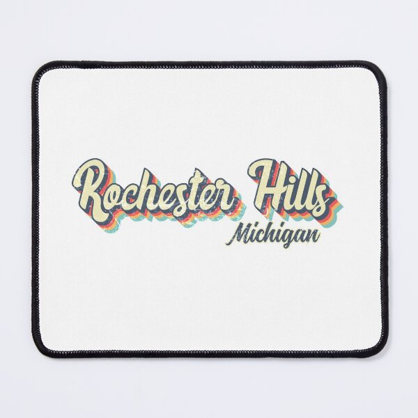 Item preview, Rochester Hills City Michigan Retro Vintage 70s rainbow designed and sold by Teelogic.