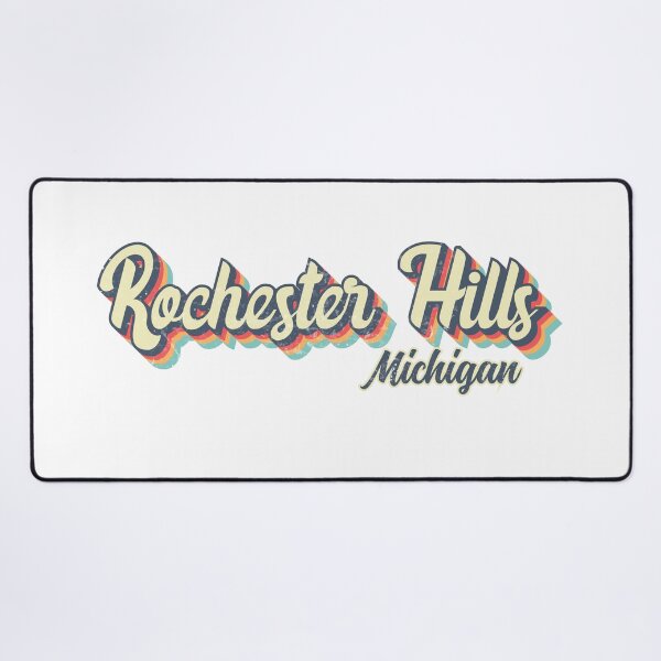 Item preview, Rochester Hills City Michigan Retro Vintage 70s rainbow designed and sold by Teelogic.