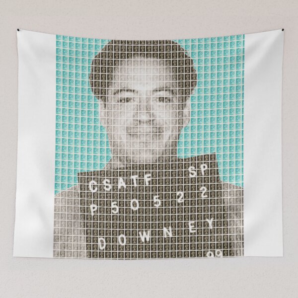 Item preview, Robert Downey Jr Mug Shot - Light Blue designed and sold by Gary Hogben.