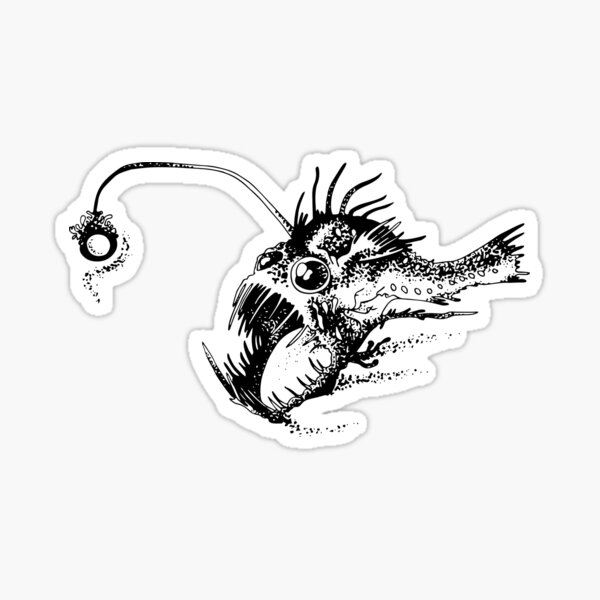 Poisson pêcheur Sticker