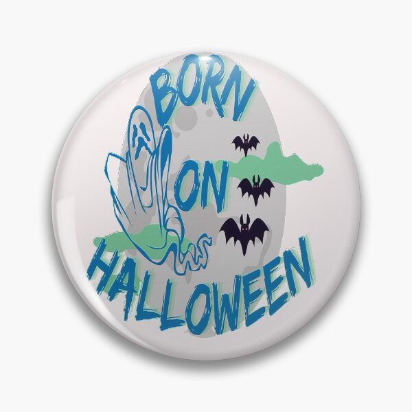 Item preview, Born on Halloween Lettering Spooky Halloween kawaii fun design, nr 3,  Vintage Halloween, Kawaii Carved Pumpkin Vibes,Witches Brew And All Things Halloween designed and sold by Adri Barnard.