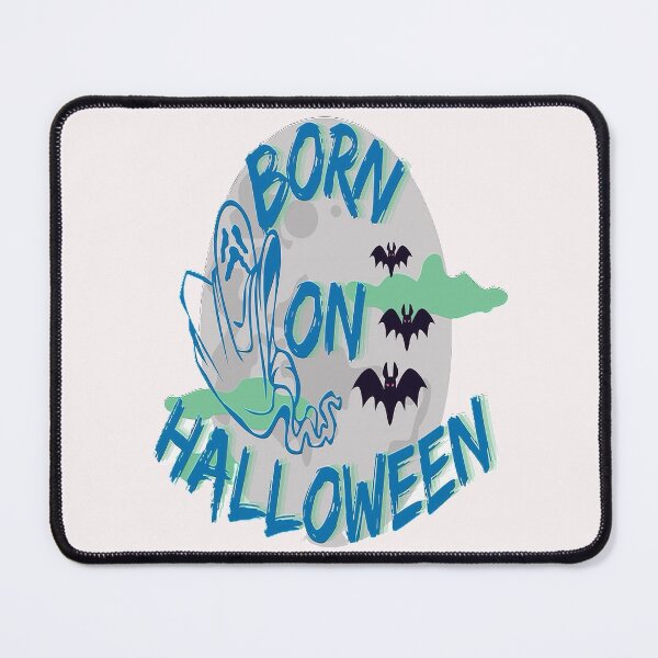 Item preview, Born on Halloween Lettering Spooky Halloween kawaii fun design, nr 3,  Vintage Halloween, Kawaii Carved Pumpkin Vibes,Witches Brew And All Things Halloween designed and sold by Adri Barnard.