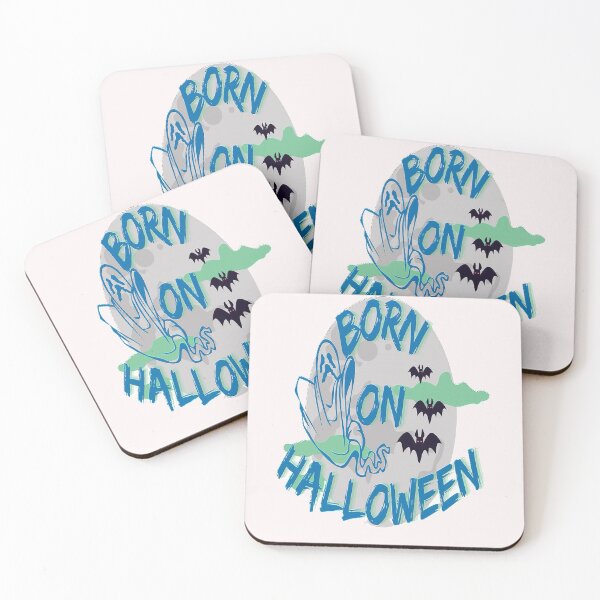 Item preview, Born on Halloween Lettering Spooky Halloween kawaii fun design, nr 3,  Vintage Halloween, Kawaii Carved Pumpkin Vibes,Witches Brew And All Things Halloween designed and sold by Adri Barnard.