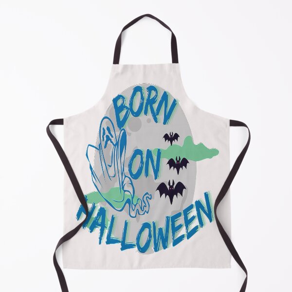 Item preview, Born on Halloween Lettering Spooky Halloween kawaii fun design, nr 3,  Vintage Halloween, Kawaii Carved Pumpkin Vibes,Witches Brew And All Things Halloween designed and sold by Adri Barnard.