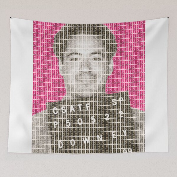 Item preview, Robert Downey Jr Mug Shot - Pink designed and sold by Gary Hogben.