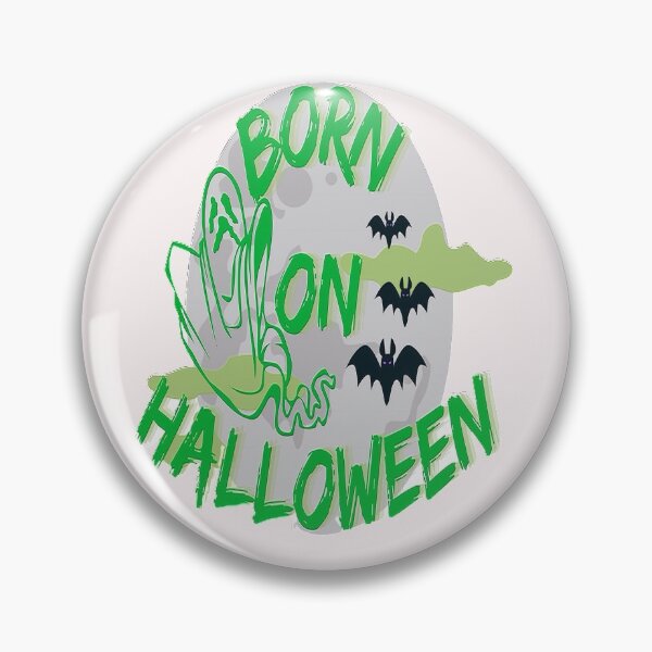 Item preview,  Born on Halloween Lettering Spooky Halloween kawaii fun design, nr 4, Vintage Halloween, Kawaii Carved Pumpkin Vibes,Witches Brew And All Things Halloween designed and sold by Adri Barnard.