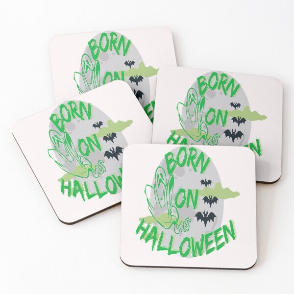 Item preview,  Born on Halloween Lettering Spooky Halloween kawaii fun design, nr 4, Vintage Halloween, Kawaii Carved Pumpkin Vibes,Witches Brew And All Things Halloween designed and sold by Adri Barnard.