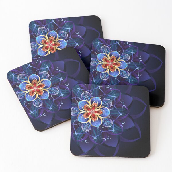 Item preview, abstract blue flower designed and sold by Blackmoon9.