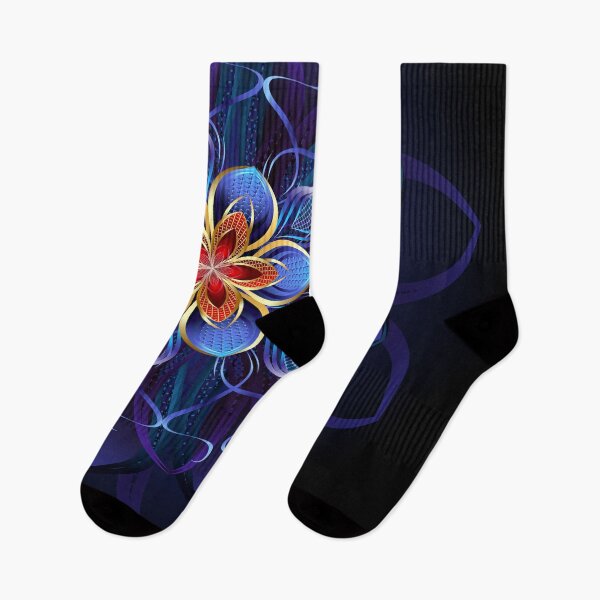 Item preview, abstract blue flower designed and sold by Blackmoon9.