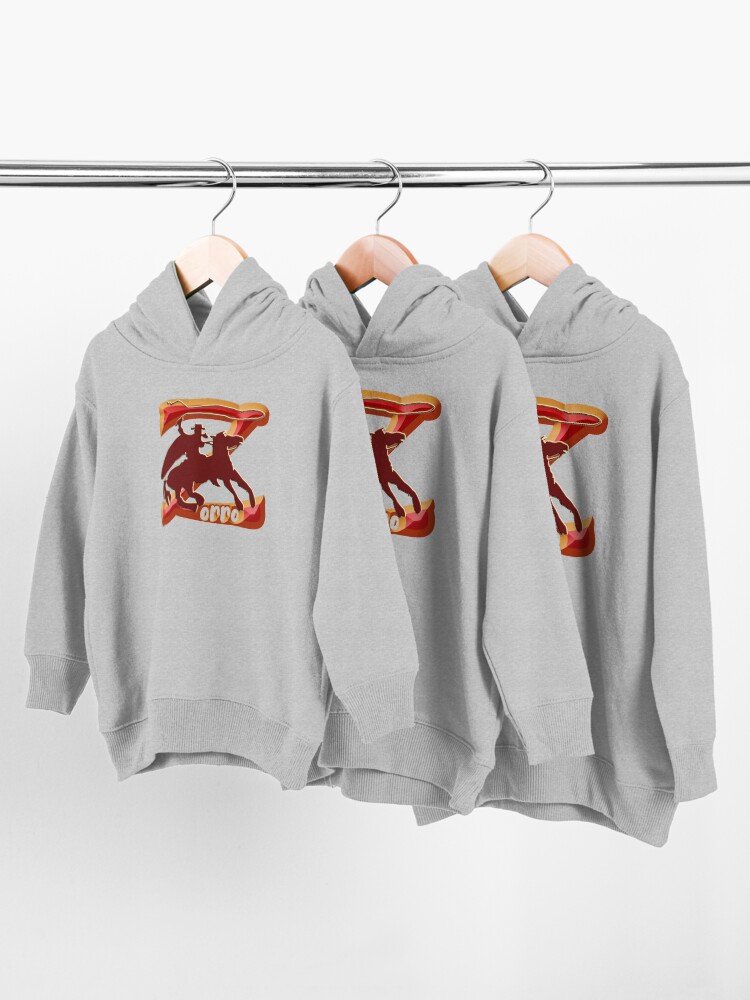 Alternate view of Z AS IN ZORRO - ZORRO ON HORSEBACK - ZORRO THE MYTH - THE WHIP MASTER - THE LEGEND OF AN OUTSTANDING HORSEMAN Toddler Pullover Hoodie