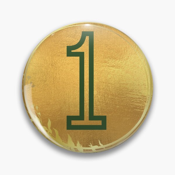 Item preview, Number one green in gold circle leaf designed and sold by Benchamart.