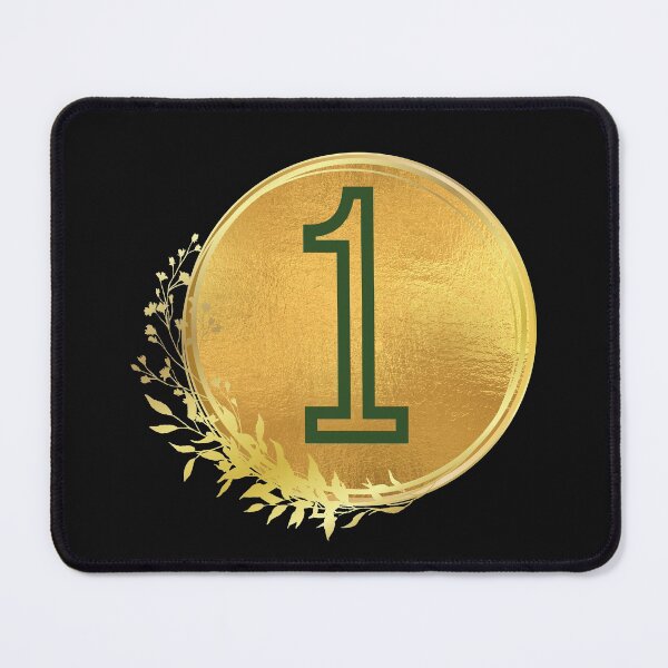 Item preview, Number one green in gold circle leaf designed and sold by Benchamart.