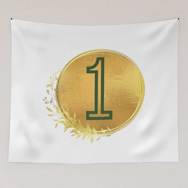 Item preview, Number one green in gold circle leaf designed and sold by Benchamart.