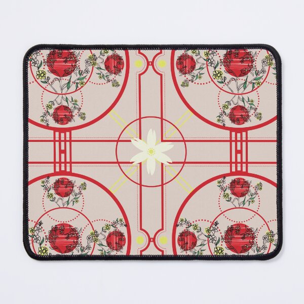 Item preview, Flower red tiles designed and sold by Nbz11.