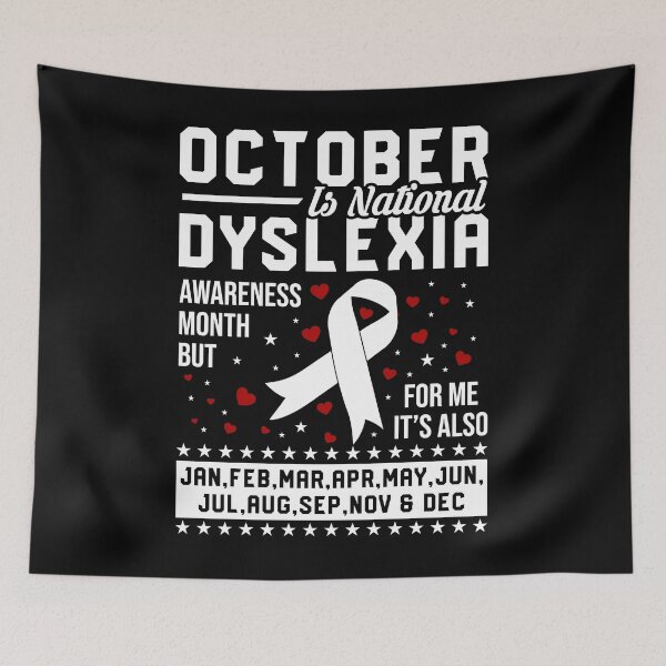 Aperçu de l'œuvre Octobre est la Dyslexie Sensibilisation Mois Chemise Ruban Chemise Dyslexie Professeur Tshirt Dyslexie Octobre Cadeau Dyslexie Squad Chemise Dyslexie Thérapeute créée et vendue par aymob.