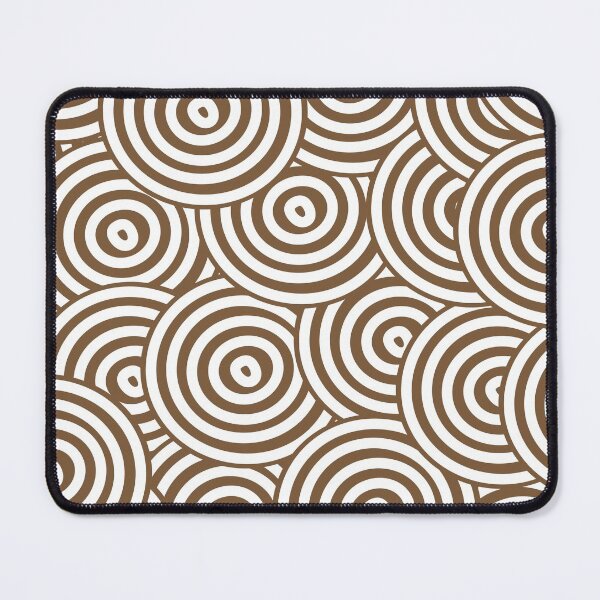Item preview, Brown and White Hypnotic Circle Pattern Coordinates w/ Sherwin Williams 2022 Popular Color Uber Umber SW 9107 designed and sold by ColorOfTheYears.