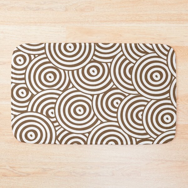 Item preview, Brown and White Hypnotic Circle Pattern Coordinates w/ Sherwin Williams 2022 Popular Color Uber Umber SW 9107 designed and sold by ColorOfTheYears.