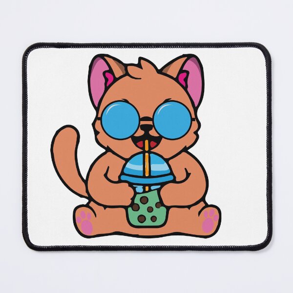 Item preview, Aesthetic Cat Drinking Boba designed and sold by bahicharafe.
