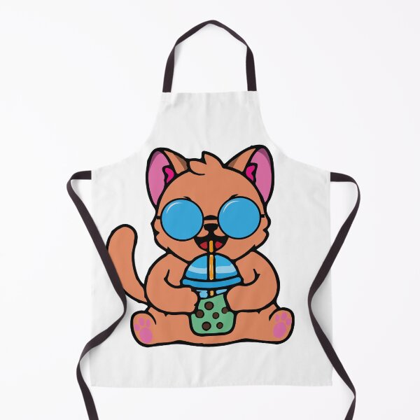 Item preview, Aesthetic Cat Drinking Boba designed and sold by bahicharafe.