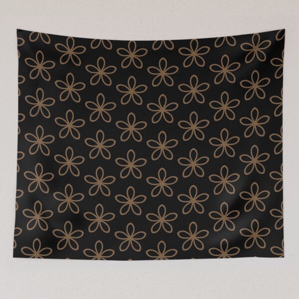 Item preview, Brown and Black Minimal Flower Pattern Coordinates w/ Sherwin Williams 2022 Popular Color Uber Umber SW 9107 designed and sold by ColorOfTheYears.