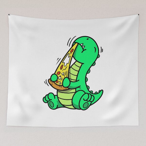 Item preview, Cute Dinosaur Eat Pizza, Dino Pizza designed and sold by Si Pakne.
