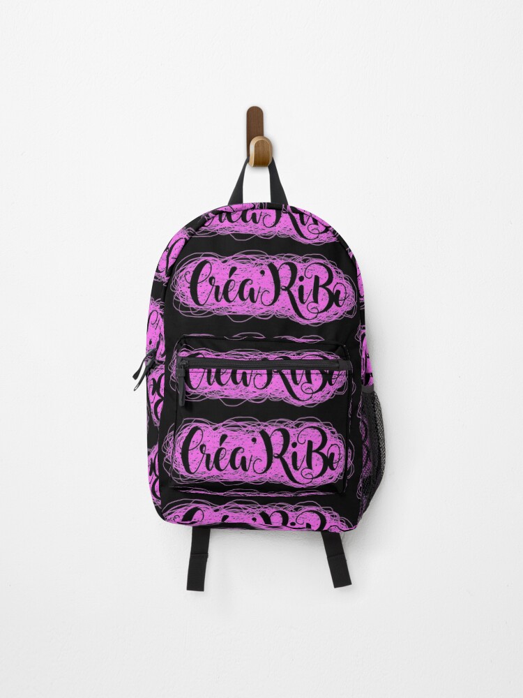 Thumbnail 1 of 3, Backpack, Pink Cre''Ribo Logo designed and sold by Crea-RiBo.