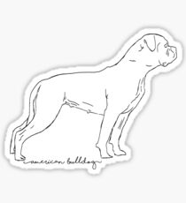 American Bulldog sketch Sticker