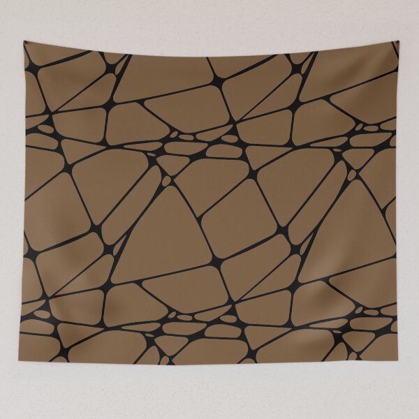 Item preview, Brown and Black Abstract Mosaic Pattern 1 Coordinates w/ Sherwin Williams 2022 Popular Color Uber Umber SW 9107 designed and sold by ColorOfTheYears.