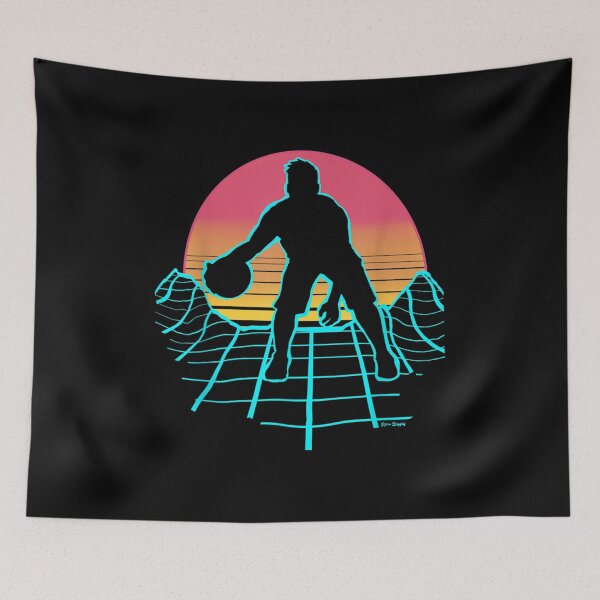 Artikelvorschau, Basketball Retrowave-Spieler entworfen und verkauft von dominique235.