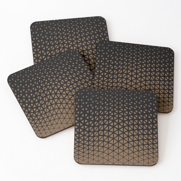 Item preview, Brown and Black Triangle Gradient Wave Pattern Coordinates w/ Sherwin Williams 2022 Popular Color Uber Umber SW 9107 designed and sold by ColorOfTheYears.