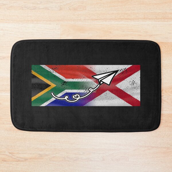 Item preview, South Africa Northern Ireland flightpath (DISTRESSED) designed and sold by SolidEarthArt.