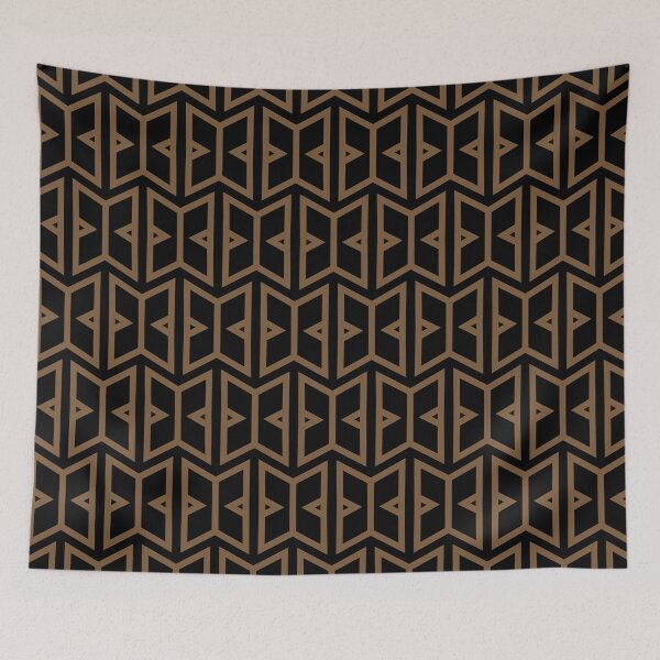 Item preview, Brown and Black Modern Art Deco Shape Pattern Coordinates w/ Sherwin Williams 2022 Popular Color Uber Umber SW 9107 designed and sold by ColorOfTheYears.