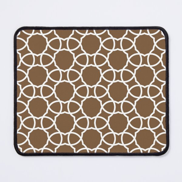 Item preview, Brown and White Minimal Petal Shape Tile Pattern Coordinates w/ Sherwin Williams 2022 Popular Color Uber Umber SW 9107 designed and sold by ColorOfTheYears.