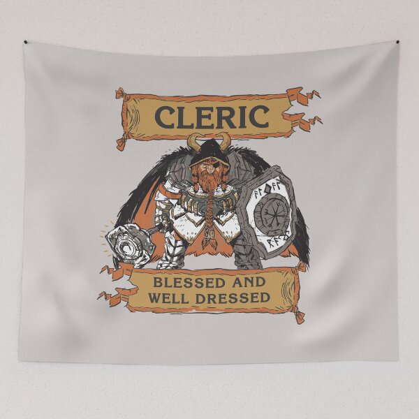 Item preview, Tabletop RPG Cleric - Blessed And Well Dressed designed and sold by DungeonCrawlers.