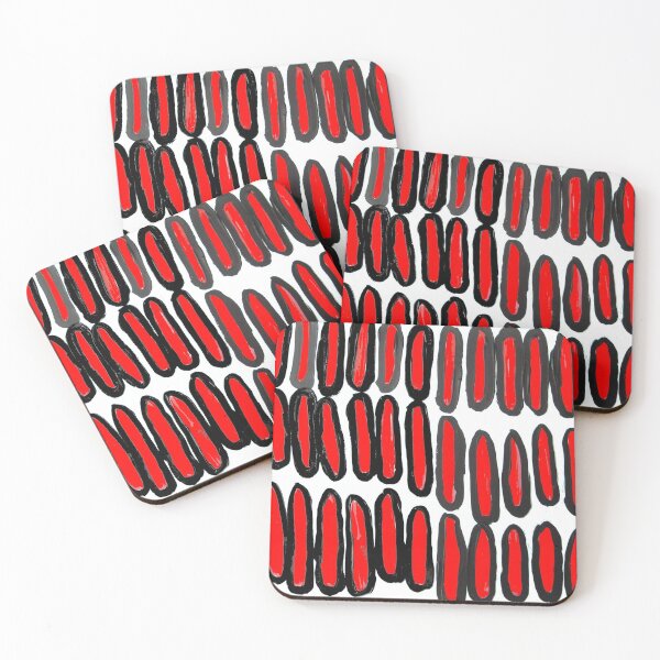 Item preview, Rods red abstract freehand weird mysterious message understanding designed and sold by G-M-Designs.