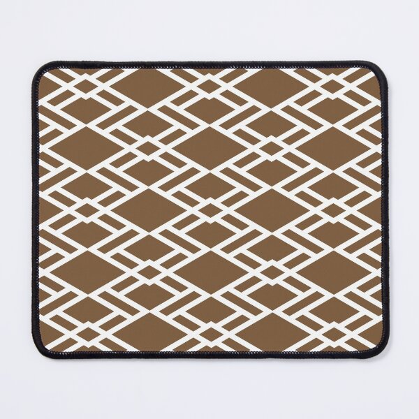 Item preview, Brown and White Minimal Diamond Tile Pattern Coordinates w/ Sherwin Williams 2022 Popular Color Uber Umber SW 9107 designed and sold by ColorOfTheYears.