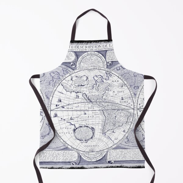 Item preview, Mapa antiguo antiguo "Mapa Mundis" Descripción de la Terre en azul ultramar, por Jean Boisseau. 1646. designed and sold by Karo Art.