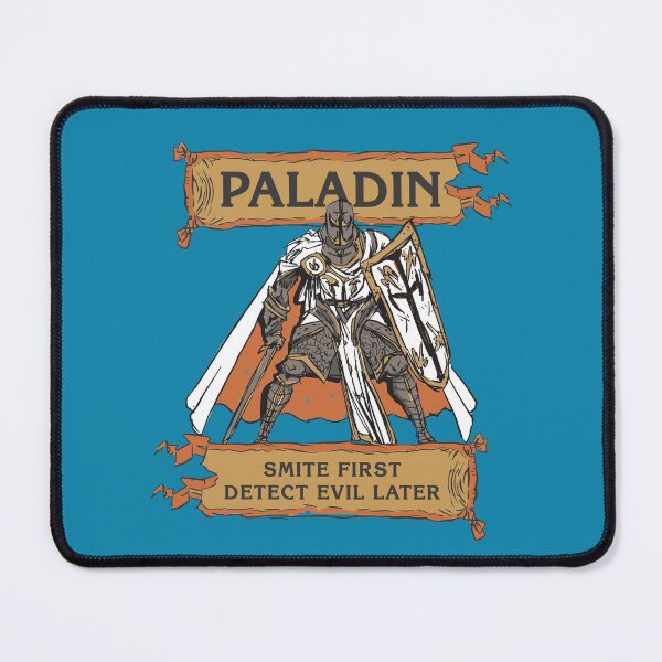 Item preview, Tabletop RPG Paladin - Smite First, Detect Evil Later designed and sold by DungeonCrawlers.