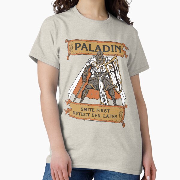 Item preview, Tabletop RPG Paladin - Smite First, Detect Evil Later designed and sold by DungeonCrawlers.